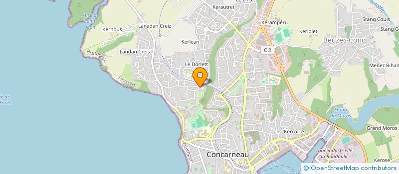 localisation de l'entreprise GLASS.IT  CONCARNEAU