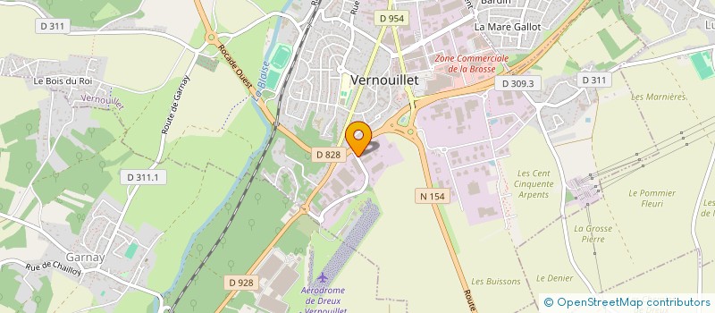 localisation de l'entreprise GLASSAUTOPACK à VERNOUILLET