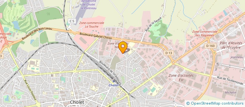 localisation de l'entreprise GLASSGO à CHOLET