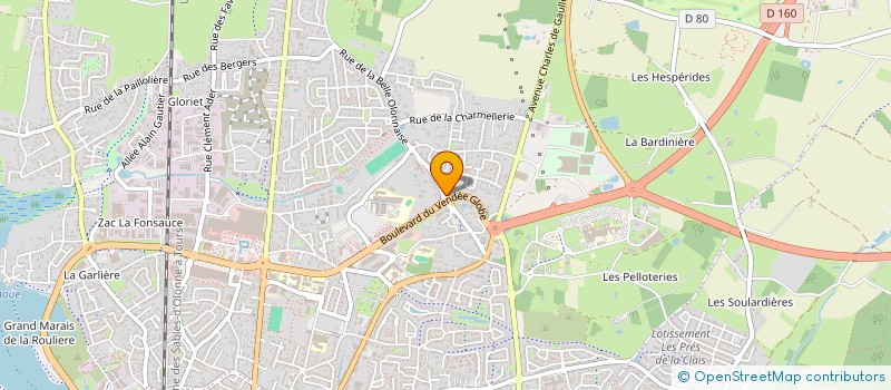 localisation de l'entreprise GLASSTEAM  LES SABLES D'OLONNE