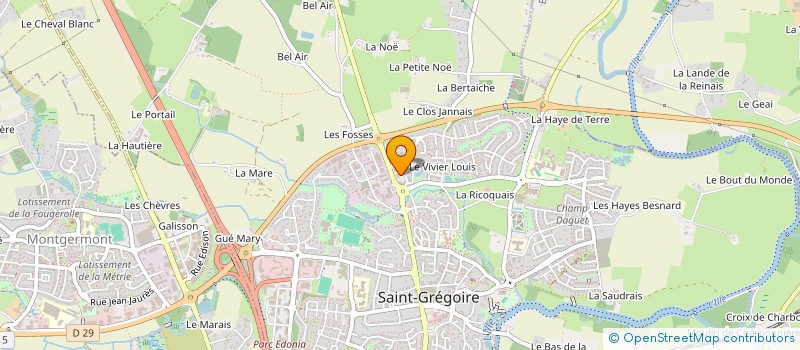 localisation de l'entreprise GLASTANENN  SAINT-GREGOIRE