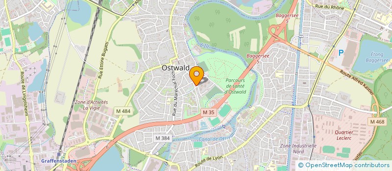 localisation de l'entreprise GLASWEL  OSTWALD