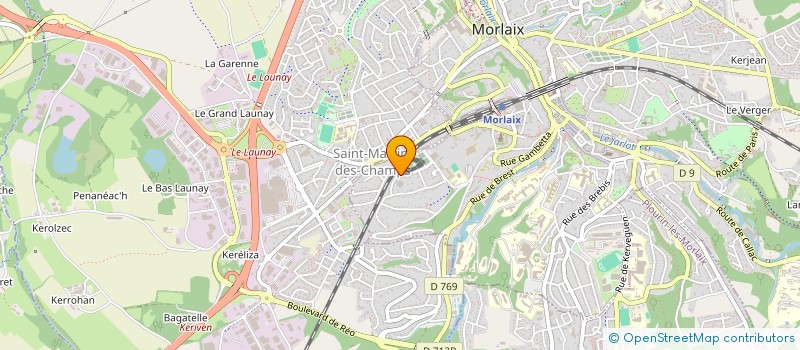 localisation de l'entreprise GLAZ COUVERTURE  MORLAIX