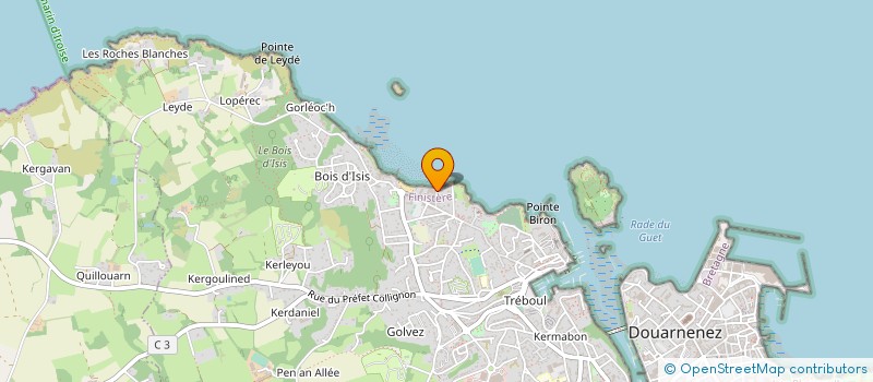 localisation de l'entreprise GLAZ OCEAN à DOUARNENEZ