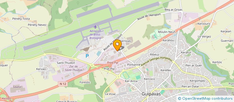 localisation de l'entreprise GLAZEOSPORT  GUIPAVAS