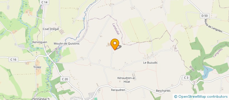localisation de l'entreprise GLAZIK BOIS ENERGIE à LANDUDAL