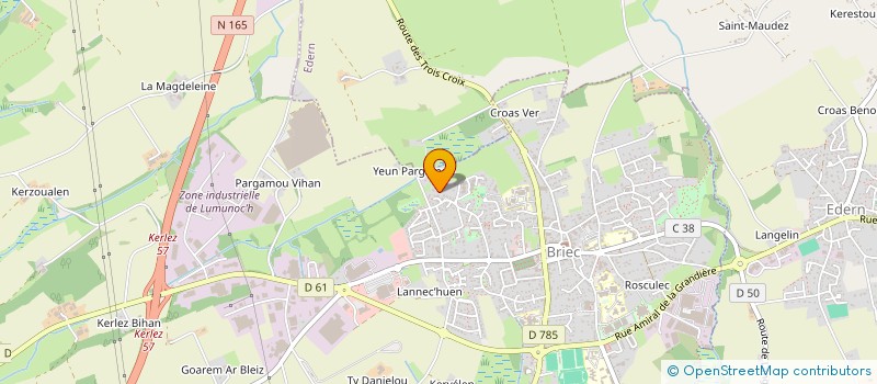 localisation de l'entreprise GLAZIK LOGISTIQUE  BRIEC