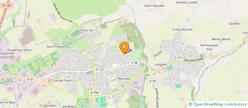 localisation de l'entreprise GLAZIK MEUF'IN  BRIEC