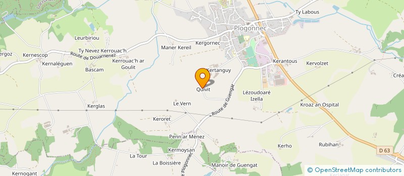 localisation de l'entreprise GLAZIK NAUTIK  PLOGONNEC