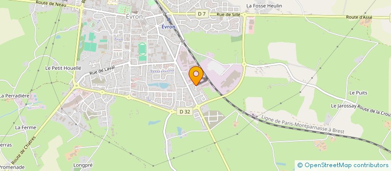 localisation de l'entreprise GLB  EVRON