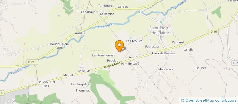 localisation de l'entreprise GLB EXPRESS à SAINT-PIERRE-DE-CLAIRAC