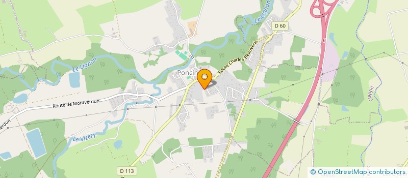 localisation de l'entreprise GLC GESTION  PONCINS