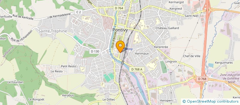 localisation de l'entreprise GLD GESTION  PONTIVY