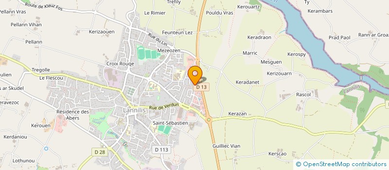 localisation de l'entreprise GLD TRANSPORT à LANNILIS