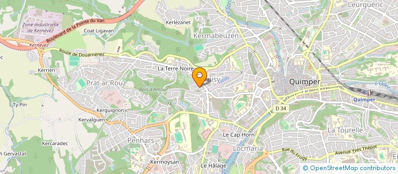 localisation de l'entreprise GLD TRAVAUX SERVICE à QUIMPER