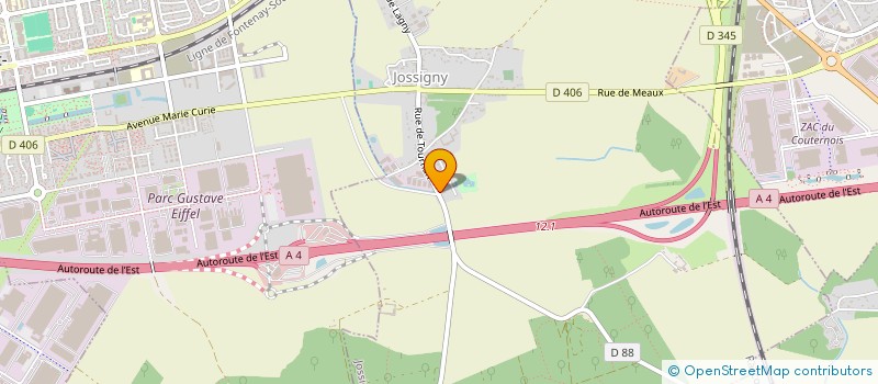 localisation de l'entreprise GLEIZON TRAVAUX PUBLICS à JOSSIGNY