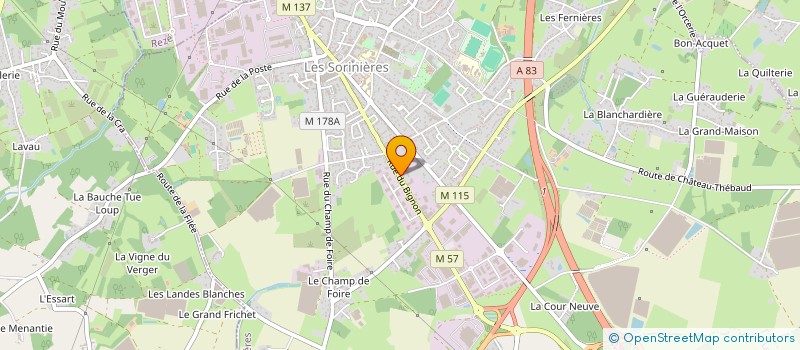 localisation de l'entreprise GLEN ENERGIE  LES SORINIERES