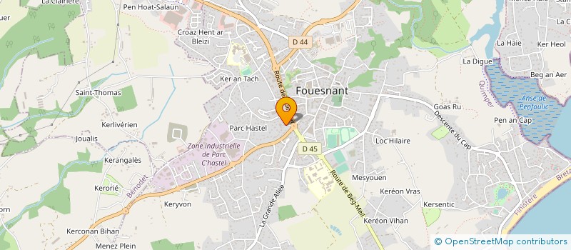 localisation de l'entreprise GLENAN GLAZIOU à FOUESNANT