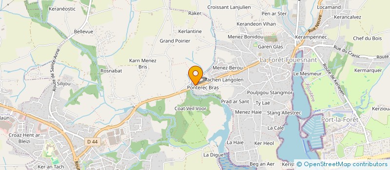 localisation de l'entreprise GLEVER  LA FORET-FOUESNANT