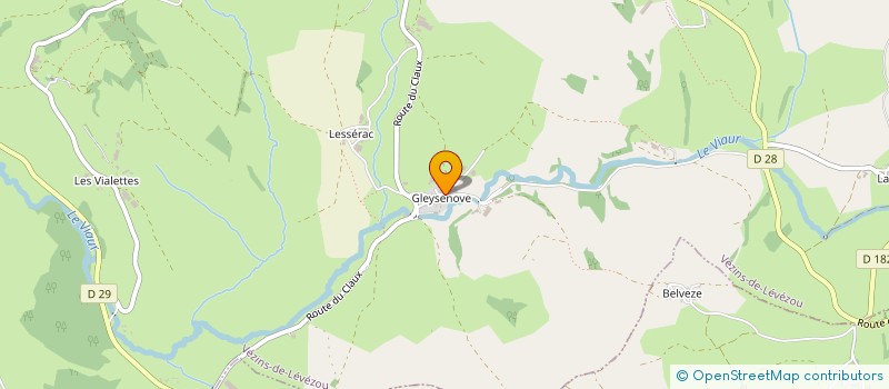 localisation de l'entreprise GLEYSENOVE SOLAIRE  VEZINS-DE-LEVEZOU