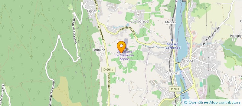 localisation de l'entreprise GLG  CORBONOD