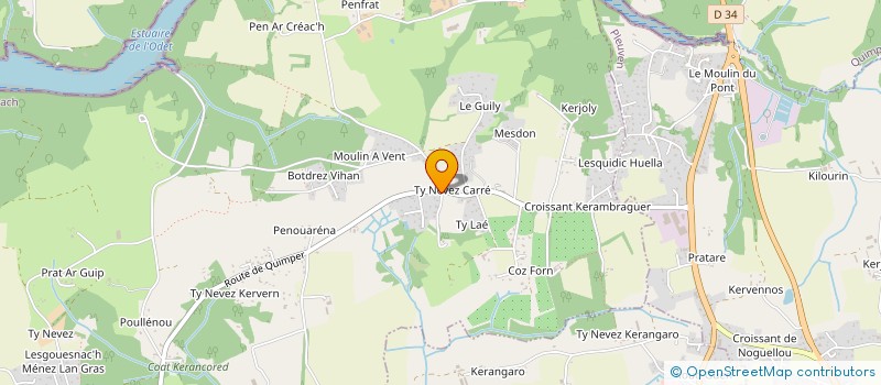 localisation de l'entreprise GLG PEINTURE  GOUESNACH