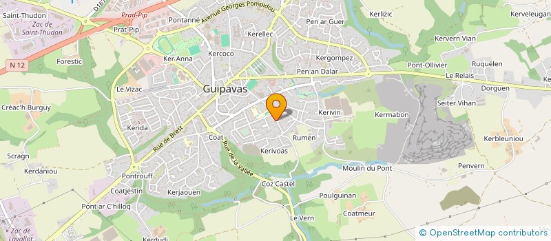 localisation de l'entreprise GLH  GUIPAVAS