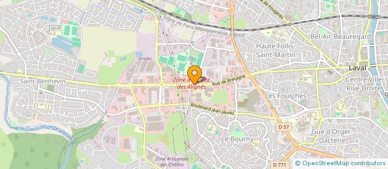 localisation de l'entreprise GLI  BONCHAMP LES LAVAL