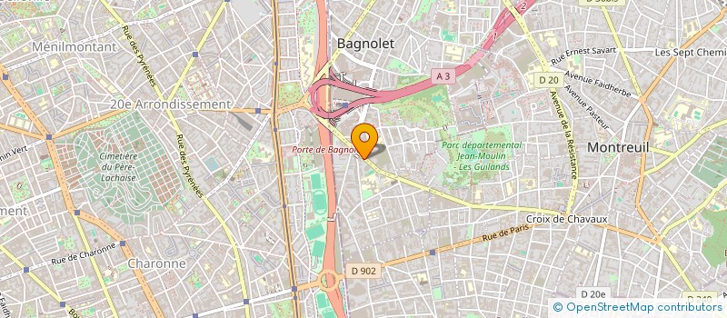 localisation de l'entreprise GLIGUEM BAZIN à BAGNOLET