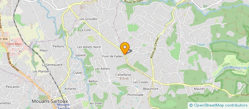 localisation de l'entreprise GLIM  VALBONNE