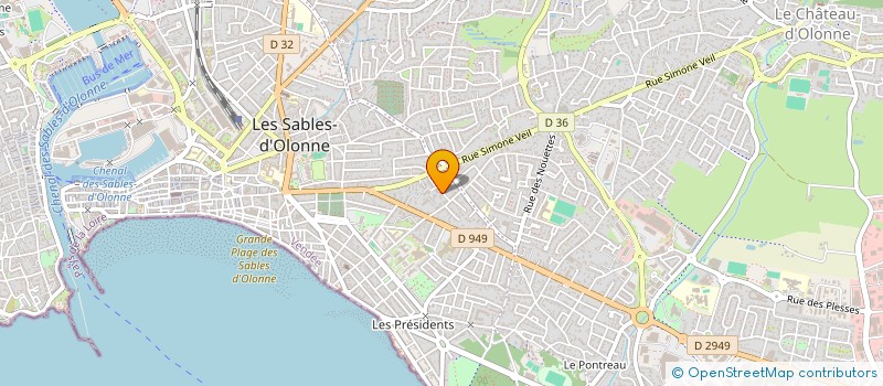 localisation de l'entreprise GLISS'AMBITION à LES SABLES D'OLONNE