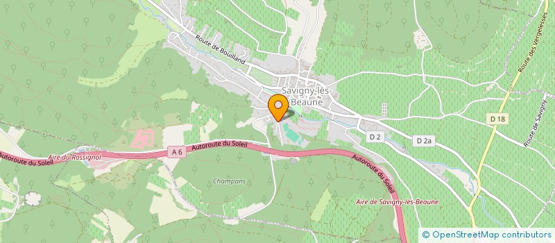 localisation de l'entreprise GLISS'LAND à SAVIGNY-LES-BEAUNE