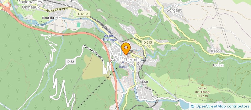 localisation de l'entreprise GLISSE ET MONTAGNE DOMI à AX-LES-THERMES