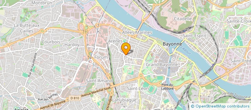 localisation de l'entreprise GLISSPHERE SARL à BAYONNE