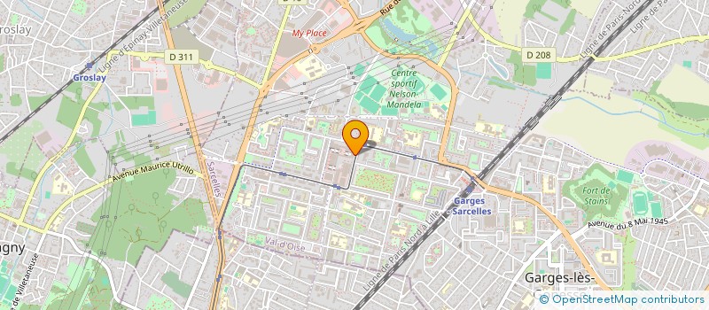 localisation de l'entreprise GLK BAT  SARCELLES