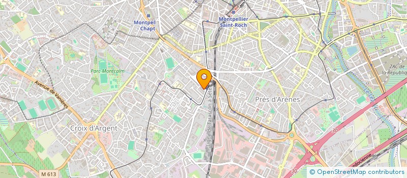 localisation de l'entreprise GLK CLAIRIERE à MONTPELLIER