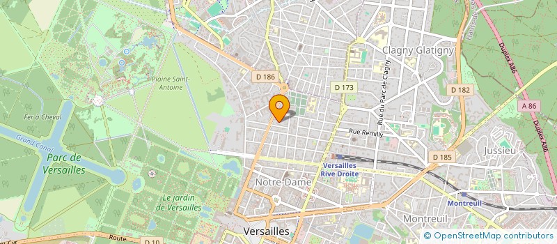localisation de l'entreprise GLM CONSEIL à VERSAILLES