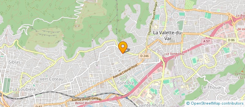 localisation de l'entreprise GLM IMMO  TOULON