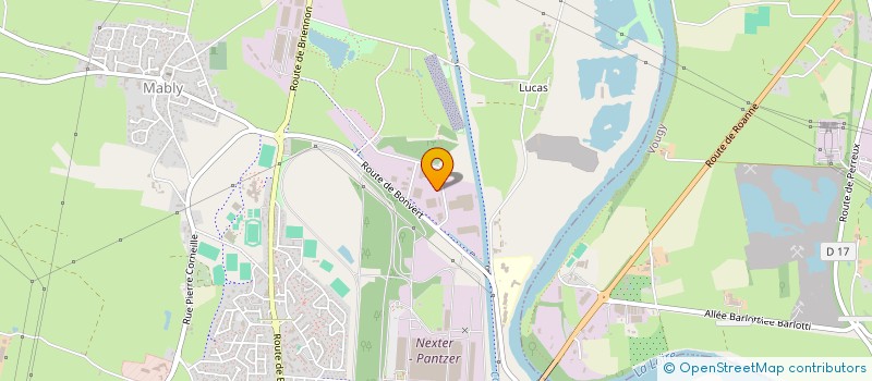 localisation de l'entreprise GLM MATERIAUX à MABLY
