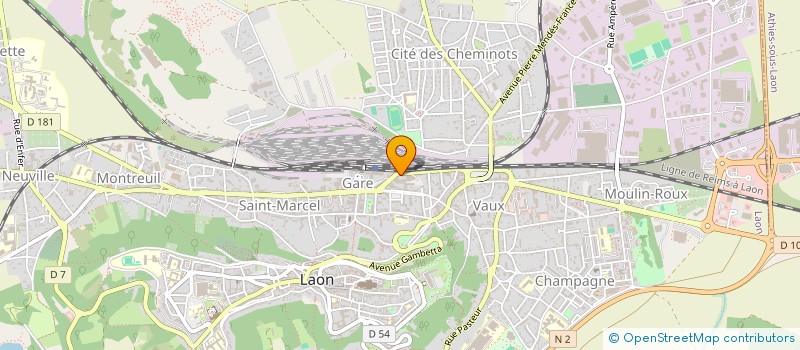 localisation de l'entreprise GLMF à LAON