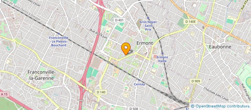 localisation de l'entreprise GLN à ERMONT