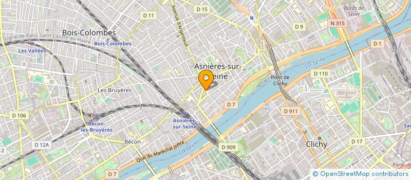 localisation de l'entreprise GLN MEDIAS à ASNIERES-SUR-SEINE