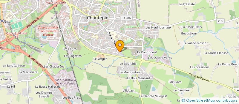 localisation de l'entreprise GLOAGUEN  CHANTEPIE