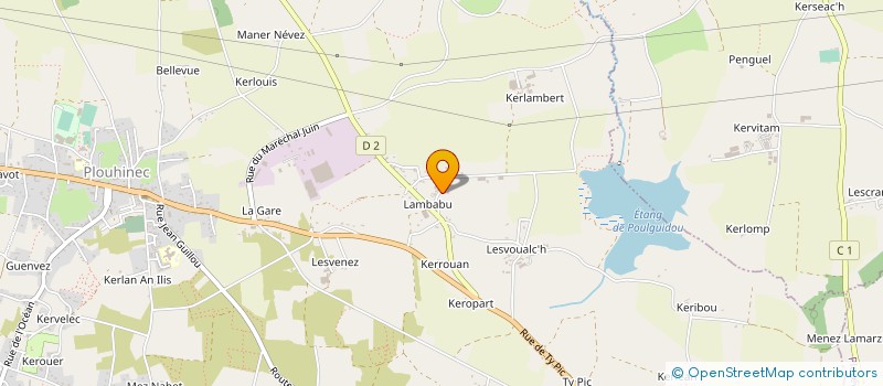 localisation de l'entreprise GLOAGUEN MACONNERIE  PLOUHINEC