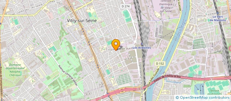 localisation de l'entreprise GLOB BAT à VITRY-SUR-SEINE