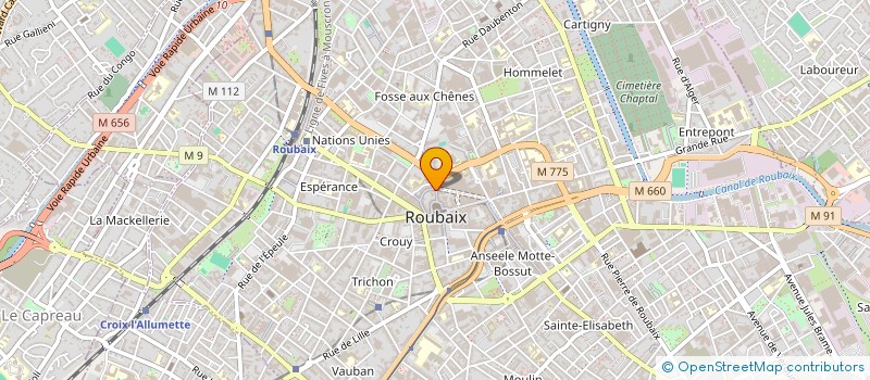 localisation de l'entreprise GLOB'HALL PRIM  ROUBAIX