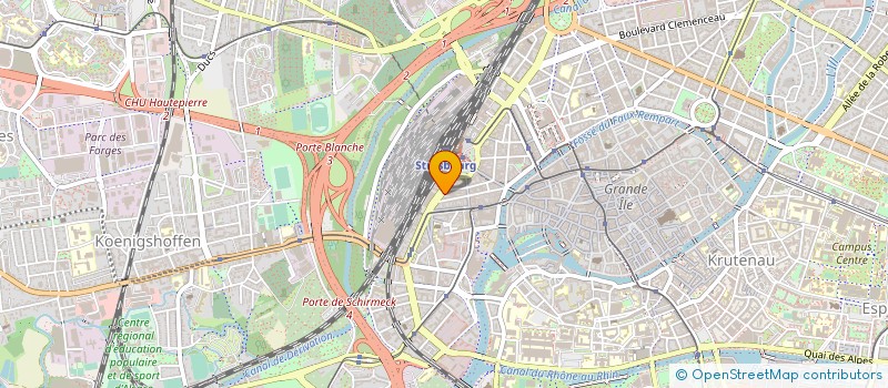 localisation de l'entreprise GLOB TRAVEL à STRASBOURG
