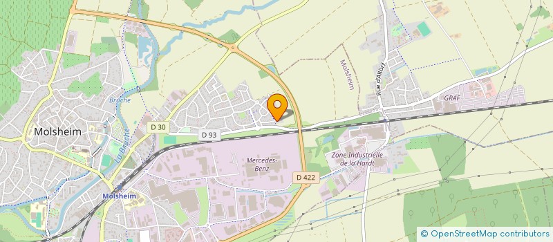 localisation de l'entreprise GLOBAL 67  MOLSHEIM