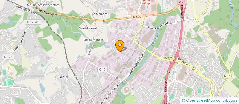 localisation de l'entreprise GLOBAL ACCESS à LIMOGES