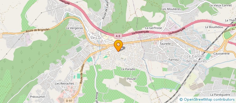 localisation de l'entreprise GLOBAL ACCESS INDUSTRIE  LE LUC